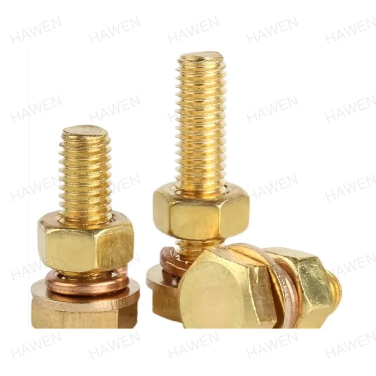 Đai ốc và vòng đệm bằng đồng thau